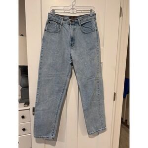 Vintage Y2K 90s cotton Jeans Women's Light Denim High Waisted Straight Leg 32x30